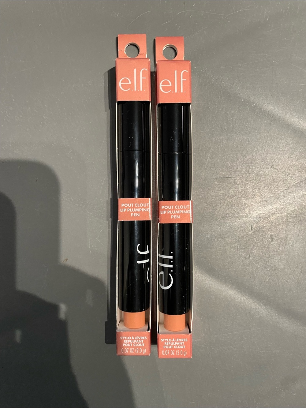 2 E.l.f. Cosmetics Pout Clout Lip Plumping Pen - Just Peachy 0.07 Oz New